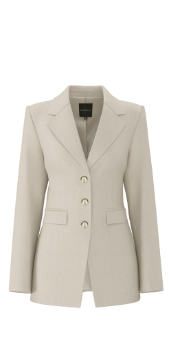 Off white nipped waist blazer.