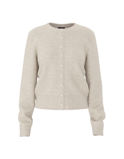 Beige cardigan.