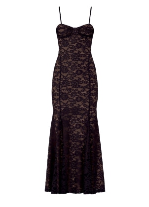 Black lace maxi dress